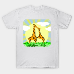 Cute giraffe Mom T-Shirt